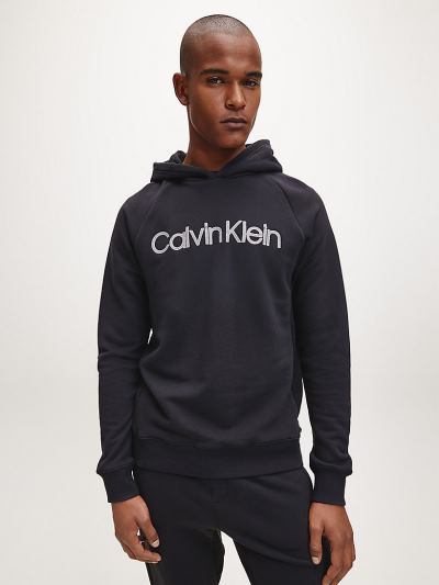 Calvin Klein Ruhák HU801934 | Calvin Klein Lounge Férfi Kapucnis Pulóver Fekete